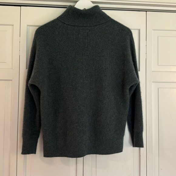Nicole Miller 100% cashmere teal green turtleneck sweater XL - Picture 7 of 8